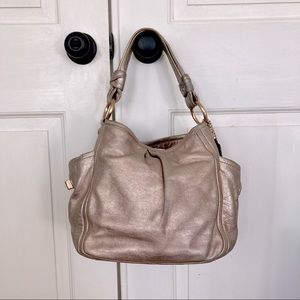 COACH Rose Gold Metallic Leather Bag L0882-13466 - Very well loved
